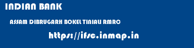 INDIAN BANK  ASSAM DIBRUGARH BOKEL TINIALI RMRC  ifsc code